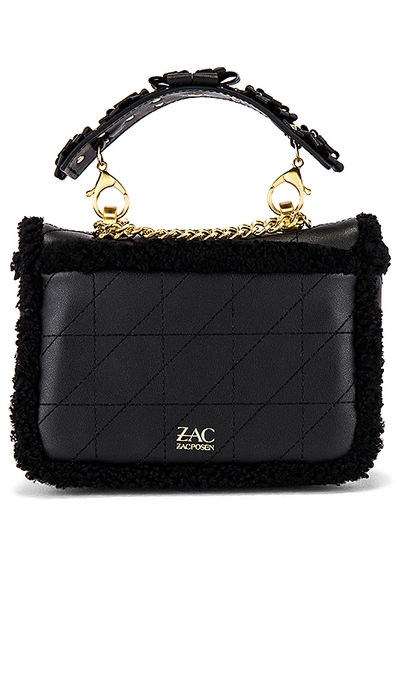 Shop Zac Zac Posen Earthette Small Soft Chain Shoulder Bag In Black