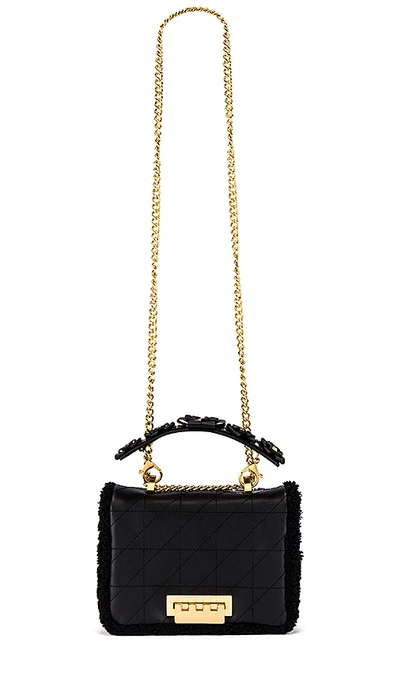 Shop Zac Zac Posen Earthette Small Soft Chain Shoulder Bag In Black