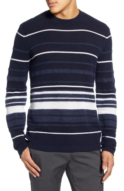 Shop Theory Hilles Stripe Regular Fit Cashmere Sweater In Air Force Multi