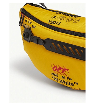 Shop Off-white Logo-print Industrial Strap Belt Bag In Yellow