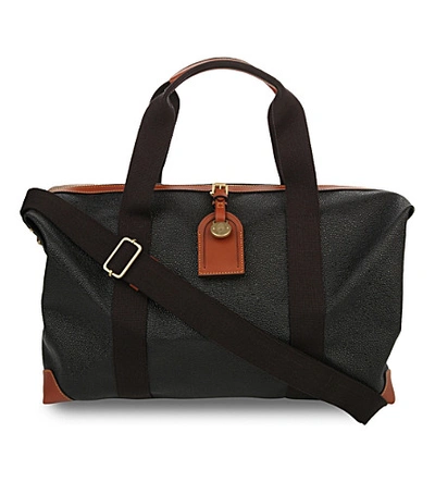 Shop Mulberry Small Clipper Holdall In Black-cognac