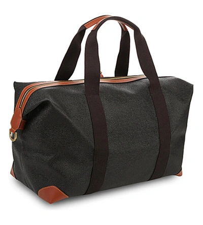 Shop Mulberry Small Clipper Holdall In Black-cognac