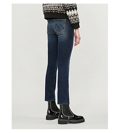 Shop Mother The Dazzler Tapered Mid-rise Jeans In On The Edge