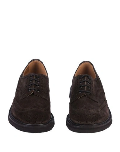 Shop Tricker's Laced Shoes In Dark Brown