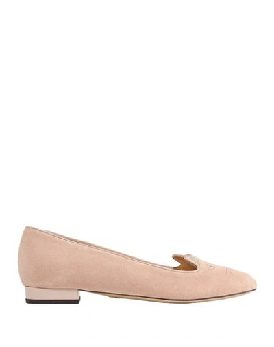 Shop Charlotte Olympia Loafers In Pastel Pink