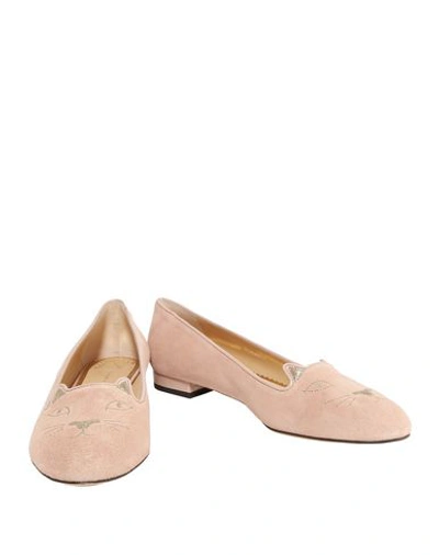 Shop Charlotte Olympia Loafers In Pastel Pink