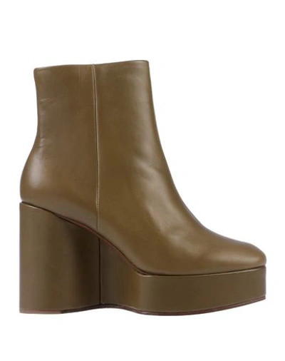 Shop Clergerie Ankle Boot In Khaki