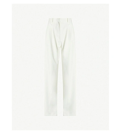 Shop Awake Dropped-crotch Straight High-rise Trousers In White