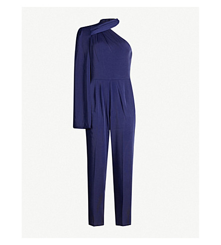 lavish alice one shoulder jumpsuit