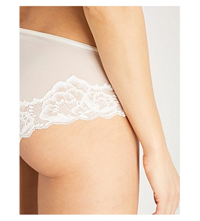 Shop Chantelle Womens Ivory Orangerie Mesh And Lace Hipster Briefs Xs