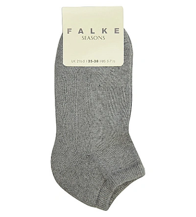 Shop Falke Women's 3399 Grey Mix Cosy Trainer Socks