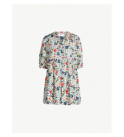 Ba&sh Pascou Floral-print Crepe Dress In Ecru | ModeSens