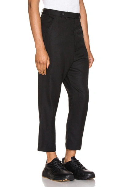 Shop Haider Ackermann Cropped Low Crotch Trousers In Black In Miles Black