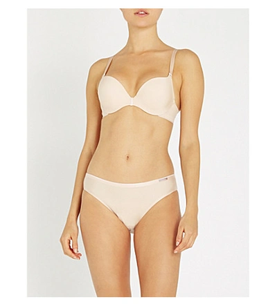 Shop Chantelle Absolute Invisible Stretch-jersey Bra In 01n Golden Beige