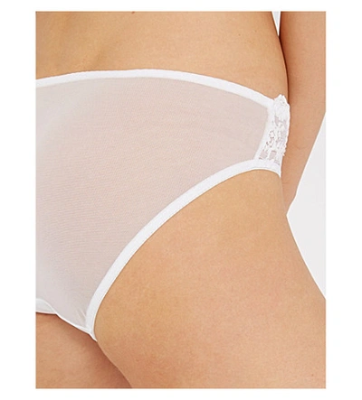 Shop Wacoal Delicious White Embrace Lace Stretch-lace Bikini Briefs