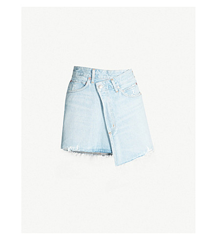 agolde criss cross skirt
