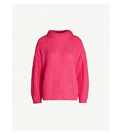 Shop Ba&sh Emma Chunky-knit Alpaca-blend Jumper In Rose