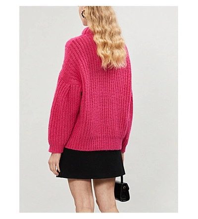 Shop Ba&sh Emma Chunky-knit Alpaca-blend Jumper In Rose