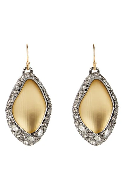 Shop Alexis Bittar Pave Encased Drop Earrings In Gold