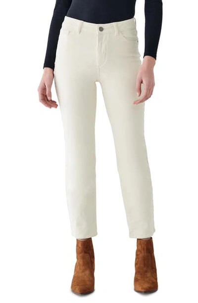 Shop Dl 1961 Instasculpt Mara Straight Leg Corduroy Pants In Meringue