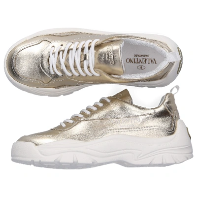 Shop Valentino Low-top Sneakers Gumboy In Gold