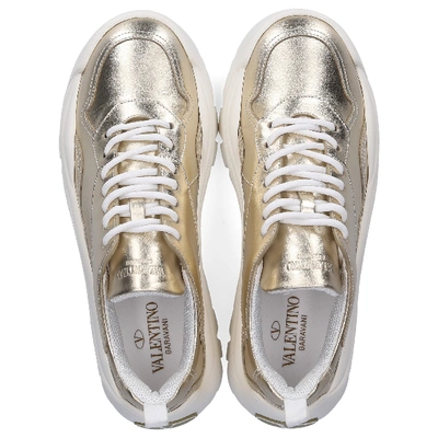 Shop Valentino Low-top Sneakers Gumboy In Gold