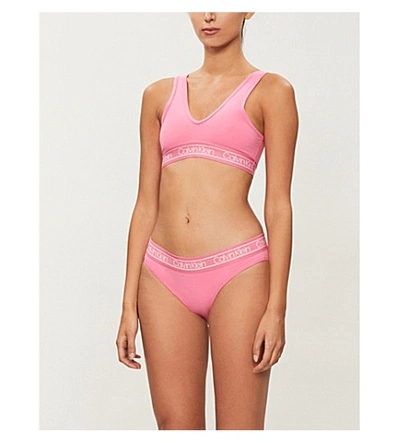Shop Calvin Klein Modern Flex Cotton-blend Jersey Bikini Briefs In Yuz Euphoric