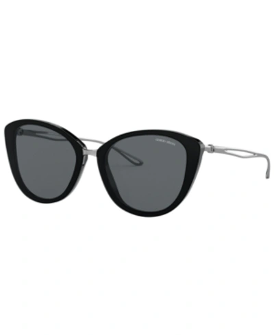 Shop Giorgio Armani Women's Sunglasses In Black/grey