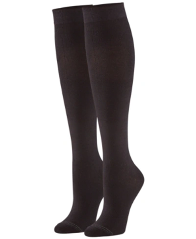 Shop Hue Women's Graduated Compression Knee Socks In Black