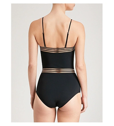 Shop Emma Pake Monica Bandeau Swimsuit In Black