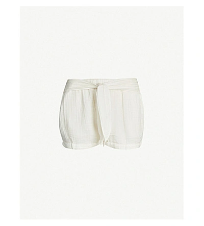 Shop Anaak Maithili Cotton-muslin Shorts In White