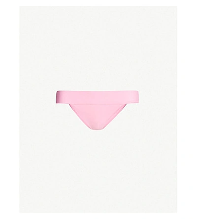 Shop Alexandra Miro Tanga Mid-rise Bikini Bottoms In Pink