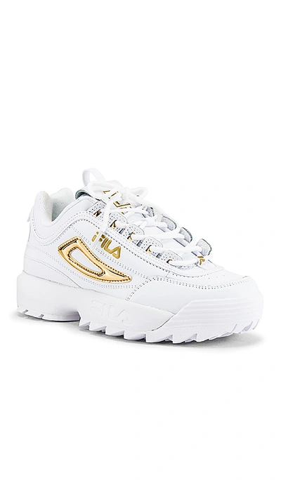Fila Women's Disruptor Ii Metallic Casual Athletic Sneakers From Finish  Line In 141 White/metallic Gold/white | ModeSens