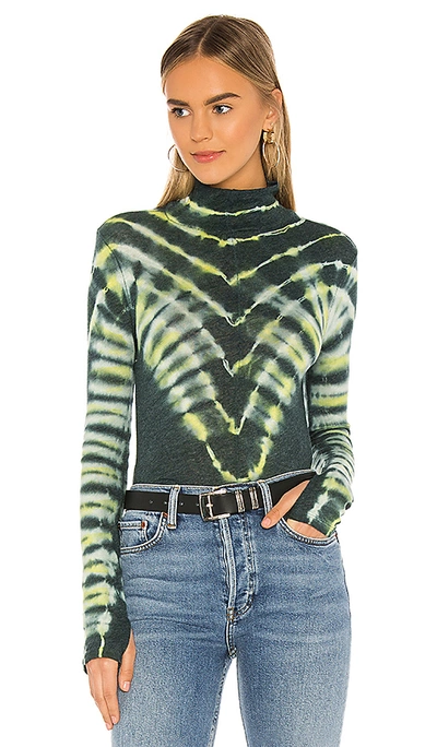 Shop Free People Psychedelic Turtleneck In Green