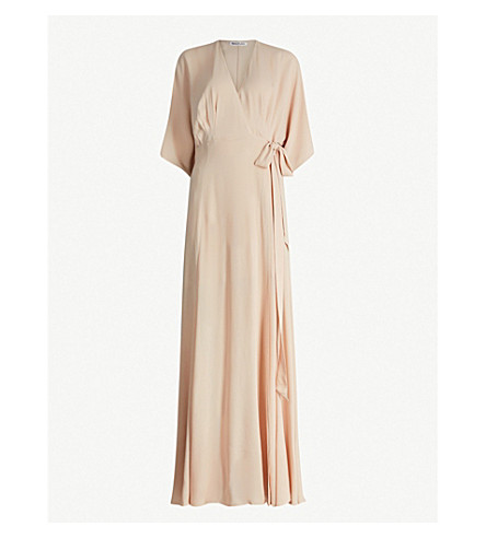reformation winslow dress champagne