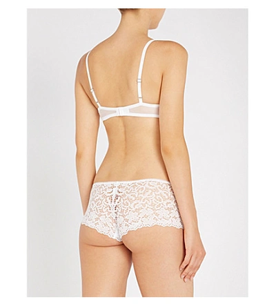 Shop Dkny Classic Unlined Lace Underwired Bra In White