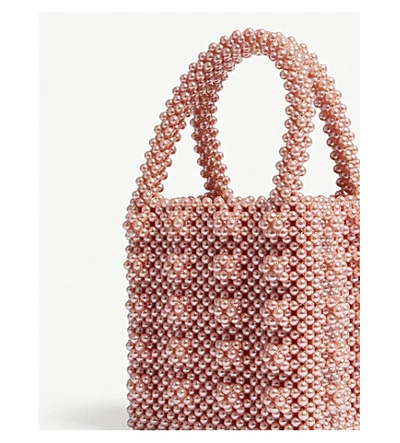 Shop Shrimps Antonia Beaded Bag In Pink