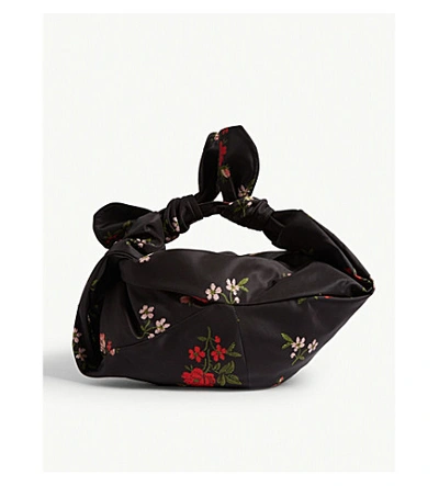 Shop Simone Rocha Wrap Floral Print Bag In Dark Flower