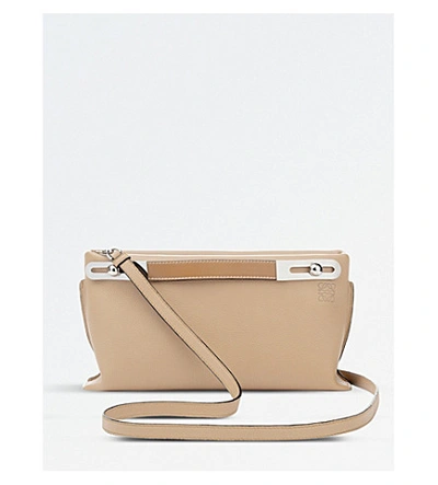 Shop Loewe Missy Leather Mini Bag In Sand/mink Colour