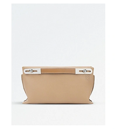 Shop Loewe Missy Leather Mini Bag In Sand/mink Colour