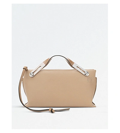 Shop Loewe Missy Leather Mini Bag In Sand/mink Colour
