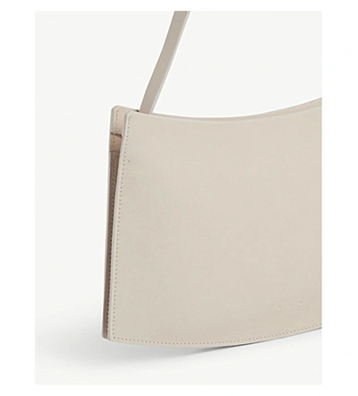 Shop Aesther Ekme Leather Accordion Clutch In Lin