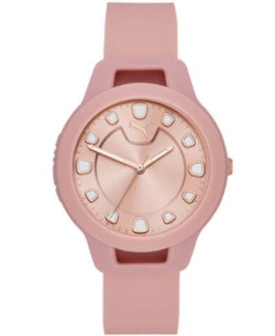 Shop Puma Women's Reset Silicone Strap Watch 36mm In Pink