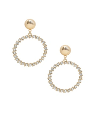 Shop Ettika Cyclical Crystal Drop Earrings In Gold
