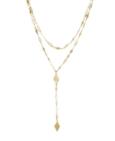 Ettika Augustine Layered Lariat Necklace In Gold