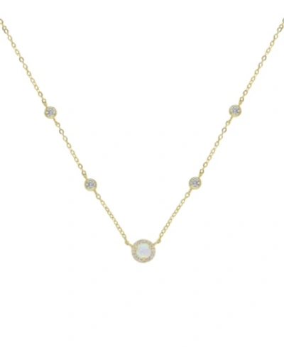 Ettika Olivia Opal And Crystal Necklace In Gold
