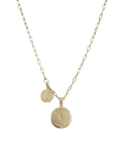 Shop Ettika Simplicity Coin Chain Necklace In Gold