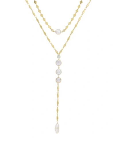 Shop Ettika Summer Dreamin' Freshwater Pearl Necklace Set In Gold