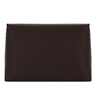 Shop Mulberry Darley Grained Leather Cosmetic Pouch In Oxblood