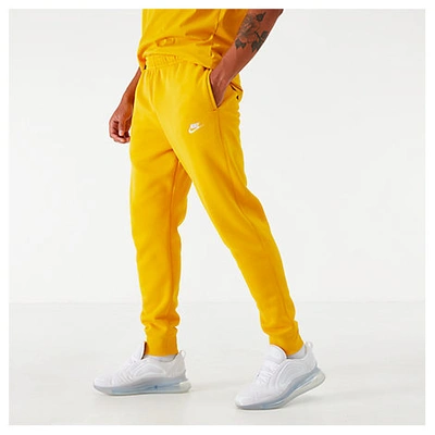 Shop Nike Men's Sportswear Club Fleece Jogger Pants In Yellow